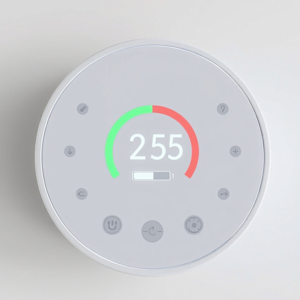 clean photorealistic photo of a home assistant dashboard showing Genie 2055 sensor status